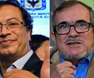 Gustavo Petro y Rodrigo Londoño.