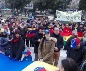 Venezolanos se manifestaron en España contra la dictadura de Nicolás Maduro.