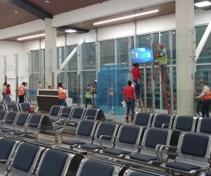 Sala de espera para el abordaje, en el nuevo aeropuerto.