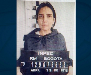 Aida Merlano, presa en la cárcel el Buen Pastor, de Bogotá.