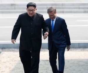 Kim Jong-un y Moon Jae-in