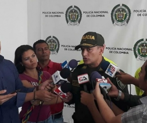 El General Mariano Botero, Comandante de la Policía Metropolitana de Barranquilla.