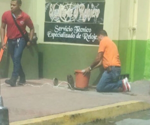 Esta imagen fue capturada este lunes en el Centro Histórico.