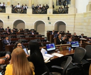 El senador Juan Manuel Galán durante la ponencia de la iniciativa.