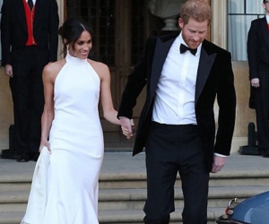  Los nuevos duques de Sussex en la recepción de la tarde. 