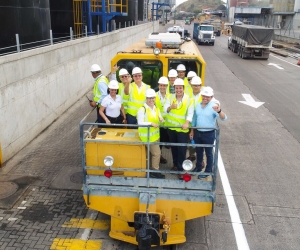 El recorrido inició desde las instalaciones de Puerto de Santa Marta con una parada específica en los talleres de Fenoco.