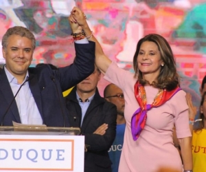 Iván Duque con su fórmula Martha Lucía Ramírez.