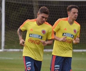  Juan Fernando Quintero y Santiago Arias entrenando en Italia.