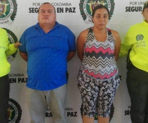 Los detenidos, Edilberto Rojas y Ángela Johana Guerra.