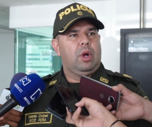 Teniente Coronel Yecid Peña, comandante operativo de la Policía de Barranquilla.