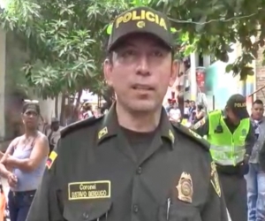 El coronel Gustavo Berdugo, comandante de la Policía Metropolitana de Santa Marta.