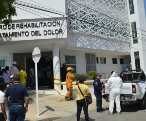 Lugar donde falleció la mujer atrapada en un ascensor.