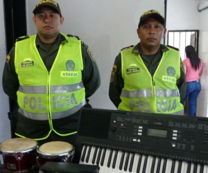 Instrumentos recuperados por la Policía.