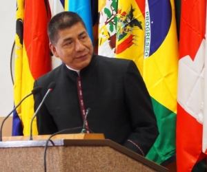 El ministro boliviano de Exteriores, Fernando Huanacuni Mamani.