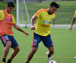 Falcao García durante un entrenamiento con la Selección. 