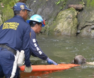 Rescate del cadáver del ciudadano alemán.