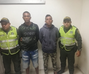 Los capturados son Cristian David Jiménez de la Hoz, de 23 años; y Romario Desousa Donado, de 25.