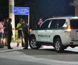 Policía en el lugar de los hechos.