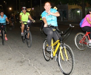 Imagen del Primer ciclo paseo nocturno en Santa Marta.