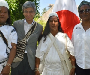 El embajador de Japón Keiishiro Morishita visitó el resguardo indígena de Bunkwimake en la Sierra Nevada de Santa Marta
