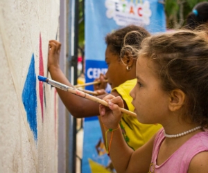 Niños y niñas participaron de la estrategia cultural en el barrio Galán.