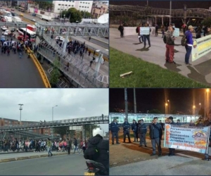 Bloqueos en vías.