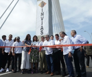 Inauguración del nuevo puente Pumarejo.