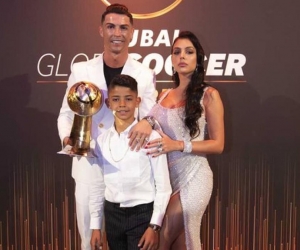 Cristiano Ronaldo en los Globe Soccer 2019.