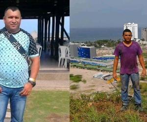 Carlos Arturo Ospino Navarro (izq.) y su hermano Armando (der.), fueron las víctimas del ataque a bala en el sector de Playa Salguero.