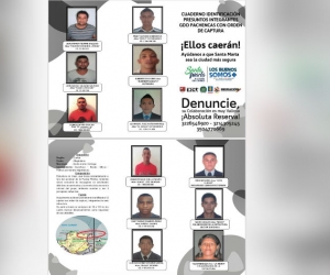 Los miembros de 'Los Pachenca' que buscan las autoridades.