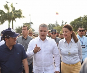 El presidente Iván Duque visitó los puentes fronterizos Simón Bolívar y Francisco de Paula Santander. 