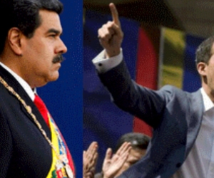 Nicolas Maduro y Juan Guaidó