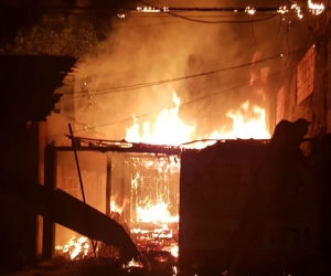 Incendio de vivienda en Guamal, Magdalena.