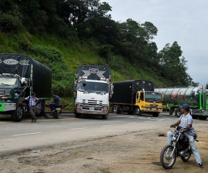 Bloqueo de la vía Panamericana.