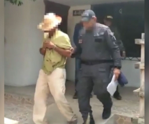 Campesino capturado, que luego fue puesto en libertad.