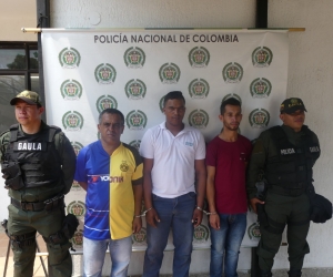 Los tres presuntos integrantes 'Los Pachenca'.