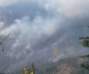 Incendio en la Reserva El Dorado.