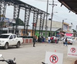 El artefacto afectó al sector del polideportivo 