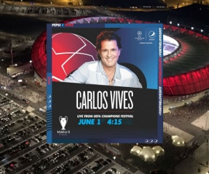 Carlos Vives en show de la Uefa Champions Festival en Madrid