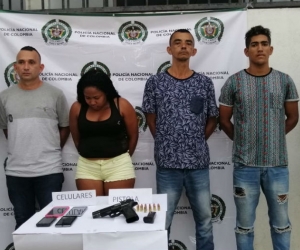 Los capturados fueron presentados por la Policía de Santa Marta.