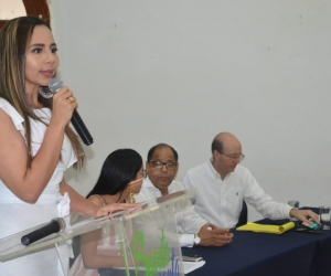 La secretaria de Salud Distrital, Linda Cabarcas. 