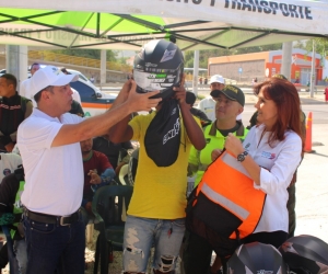 La gobernadora Rosa Cotes y Rafael Castañeda  lideraron la campaña. 