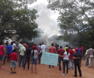 Protestas en Guamal por Electricaribe.