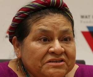 La nobel de paz guatemalteca Rigoberta Menchú.