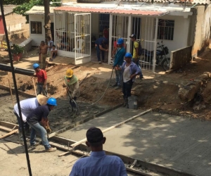 Obras de pavimentación.