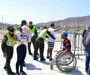 Controles en el estadio Sierra Nevada de Santa Marta