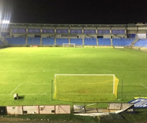 Estadio Sierra Nevada luego de los trabajos a raíz del aguacero del domingo.