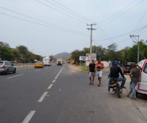 El accidente de la mujer ocurrió en la Troncal del Caribe. 