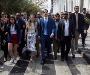 Juan Guaidó y su esposa Fabiana Rosales.