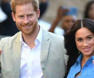 El principe Harry y su esposa Megan Markle.